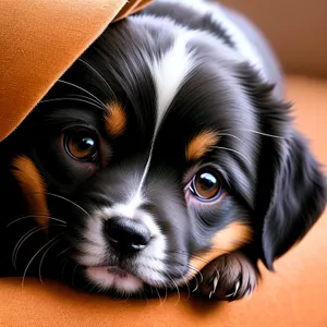 Spirited Toy Spaniel Puppy with Beautiful Brown Eyes