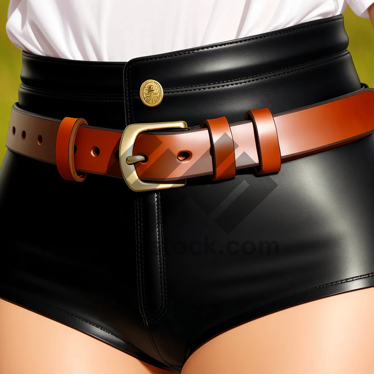 Picture of Sexy Waist Shaper: Leather Buckle Fastener for Slimming and Fashion