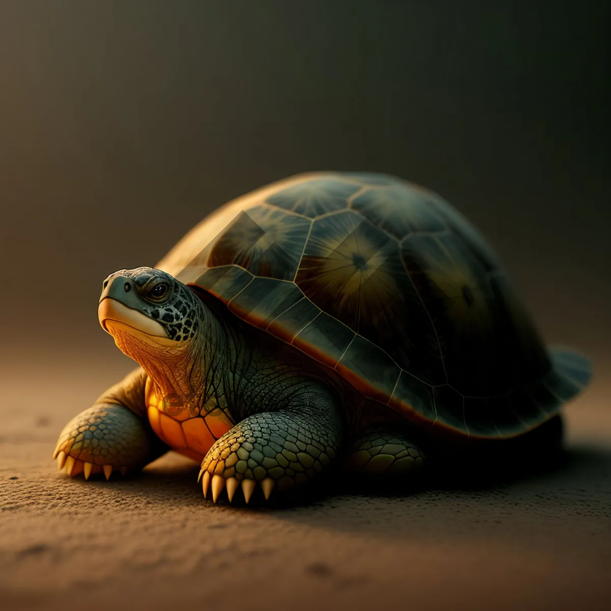 Picture of Slow and Steady: Adorable Box Turtle in Shell