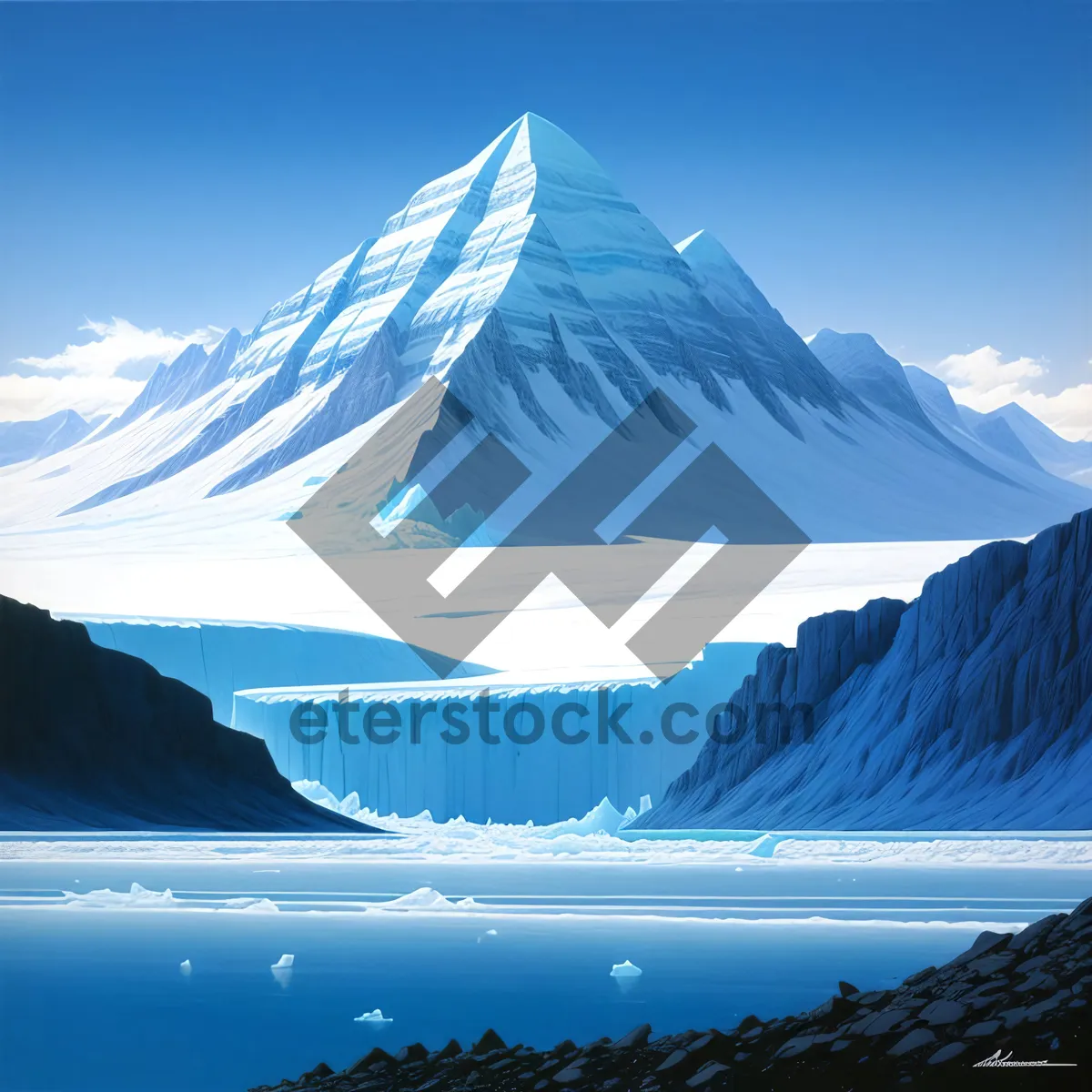 Picture of Majestic Winter Mountain Peak