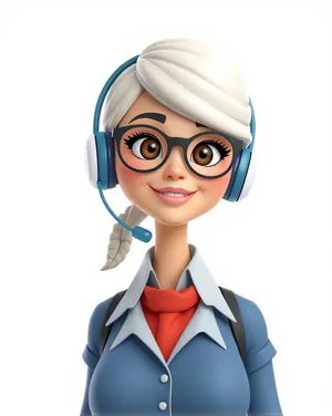 Cartoon Face with Goggles