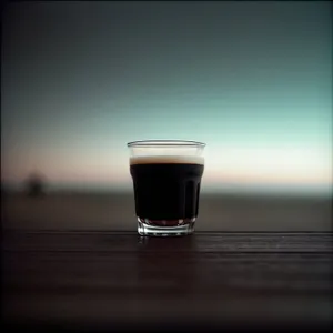 Frothy Lager in Beer Glass