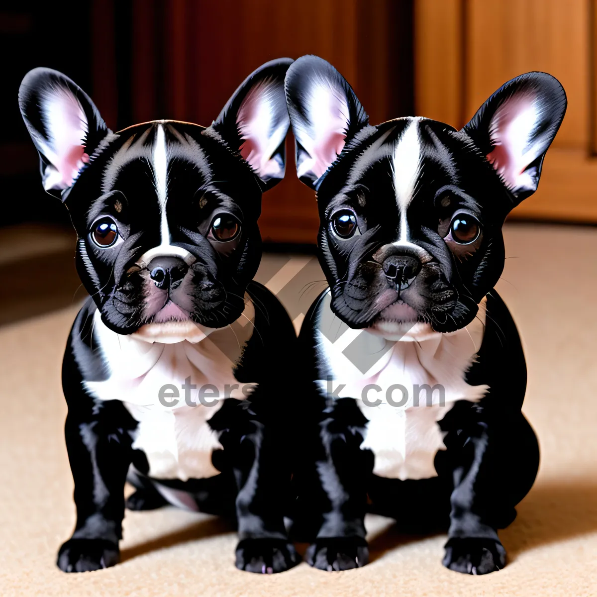 Picture of Cute Bulldog Puppy with Wrinkles - Adorable Canine Friend