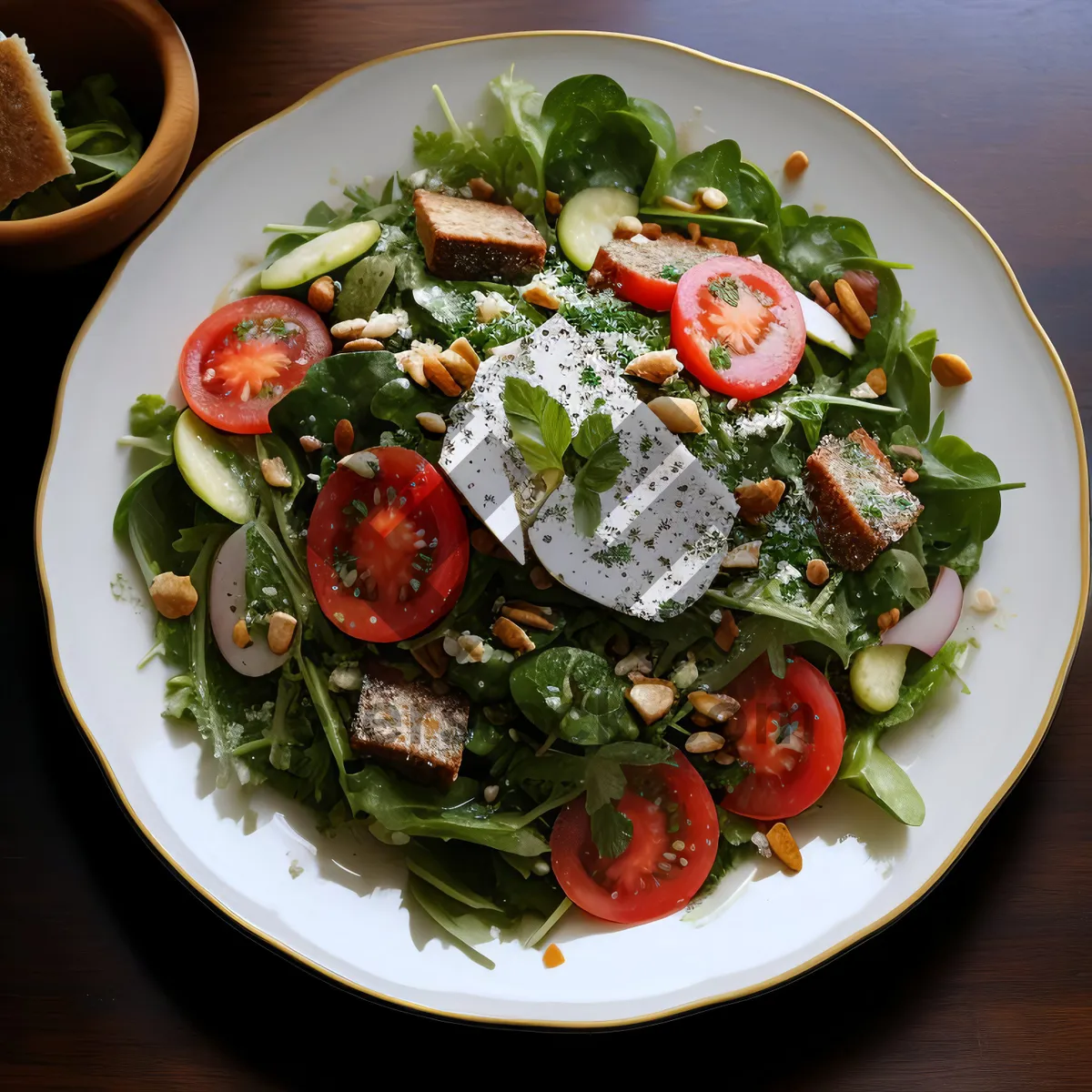 Picture of Delicious Gourmet Salad with Fresh Vegetables