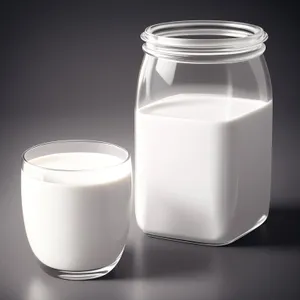Healthy Milk Beverage in Glass Cup