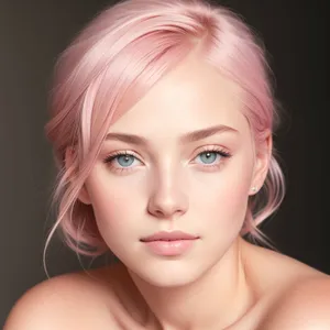 Blond Beauty with Attractive Makeup and Sensual Eyes