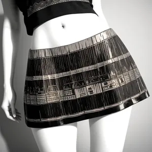 Sexy Tartan Mini Skirt Fashion Model