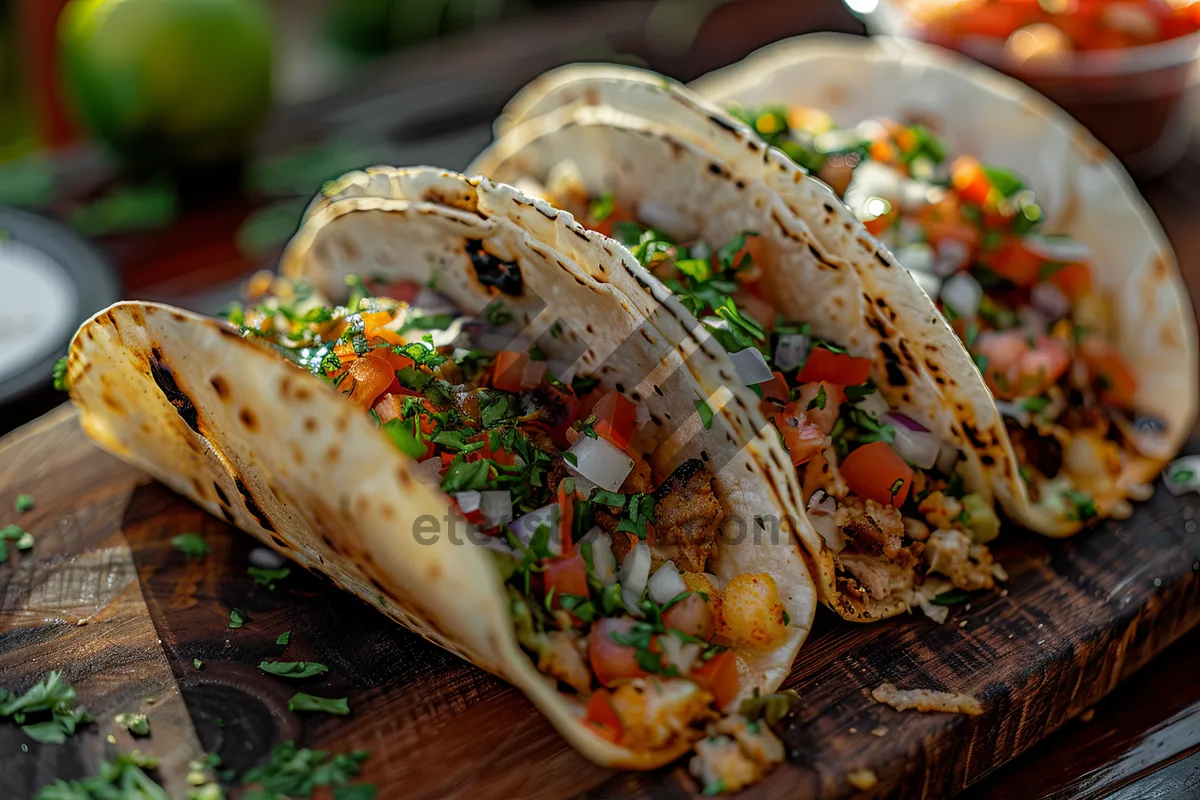 Picture of Gourmet Grilled Chicken and Vegetable Burrito