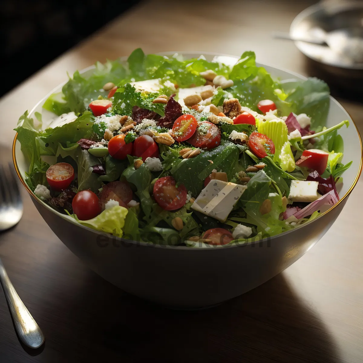 Picture of Fresh Gourmet Vegetable Salad with Cheese