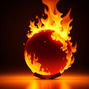 Fiery Element - Burning Energy in Orange and Black