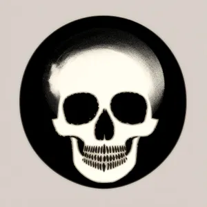 Scary Pirate Skull with Poison Symbol