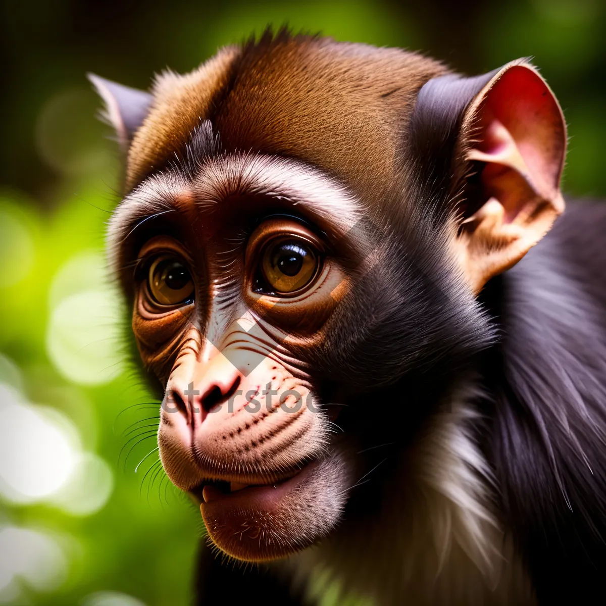 Picture of Wild Primate Baby with Expressive Face