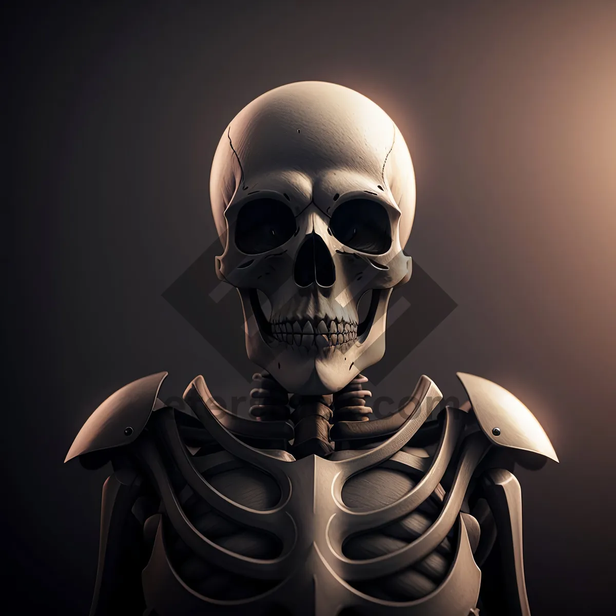 Picture of Terrifying Skull Sculpture: Spooky Anatomy of Death