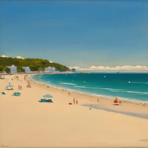 Sunny Beach Paradise: Serene Coastline with Turquoise Water