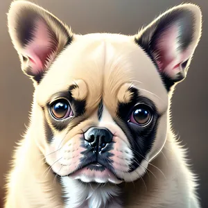 Adorable Terrier Bulldog Puppy - Purebred Canine Portrait