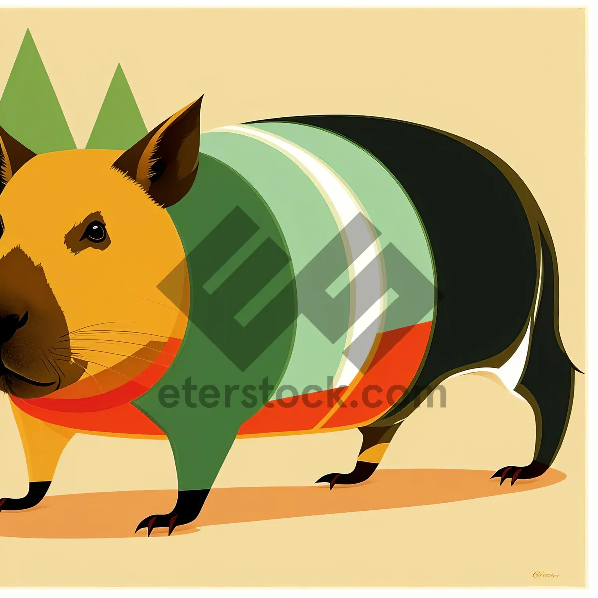 Picture of Cute Cartoon Piglet Clip Art - Adorable Animal Character
