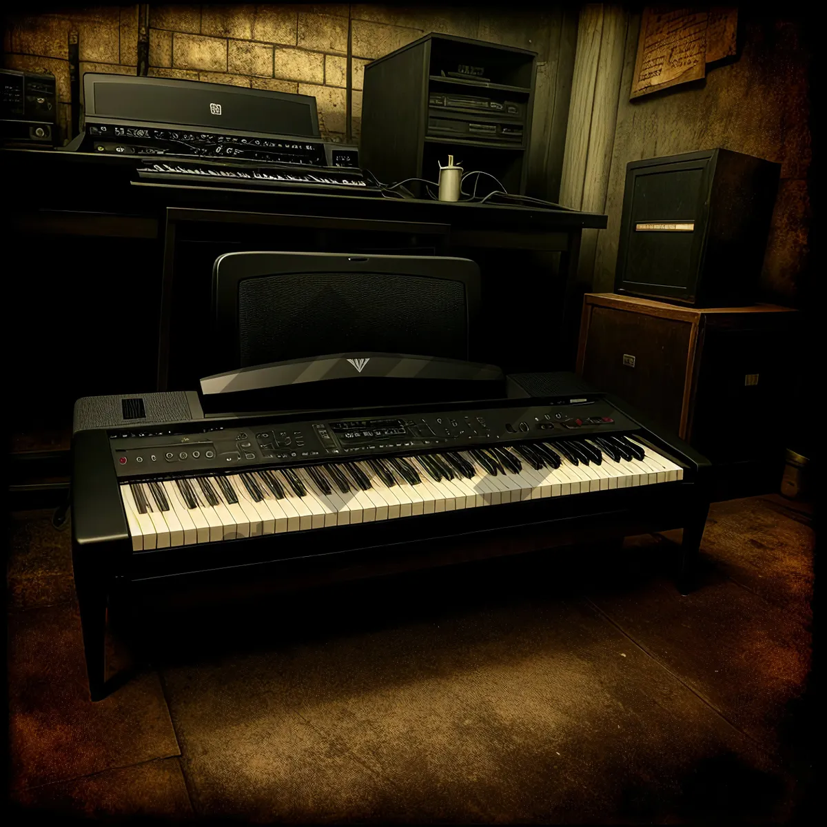 Picture of Electronic Keyboard - Melodic Music Maker with Black Keys