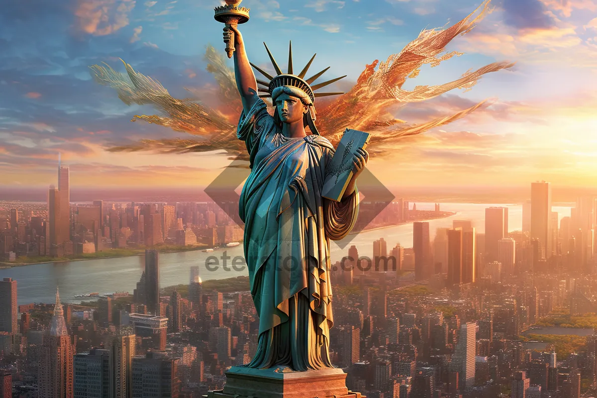 Picture of Monument of Liberty in the City Skyline