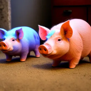 Pink Ceramic Piggy Bank for Savings