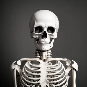 Spooky 3D Skeleton Sculpture on Spine Stand