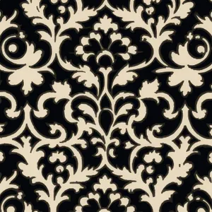 Black floral seamless pattern wallpaper design.