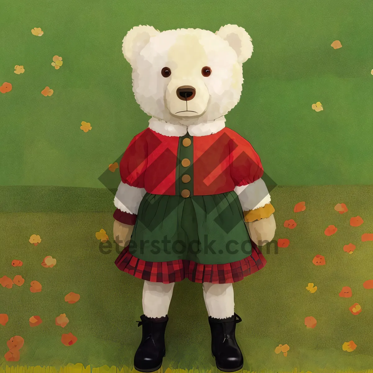 Picture of Fluffy Teddy Bear - Adorable Childhood Mascot