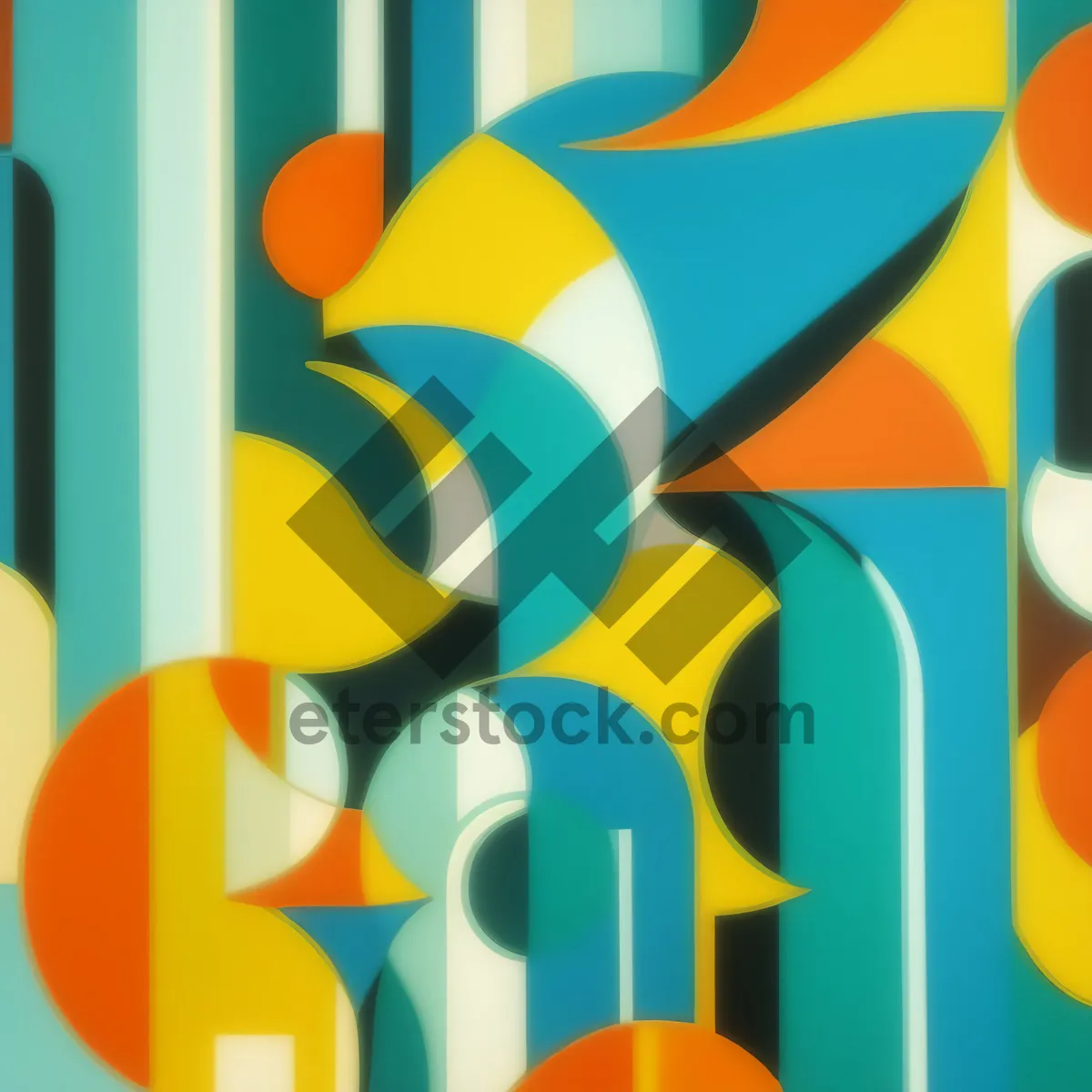 Picture of Modern Round Web Icons Set in Orange and Yellow