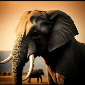 Majestic Tusker: Iconic African Elephant in Wildlife Safari
