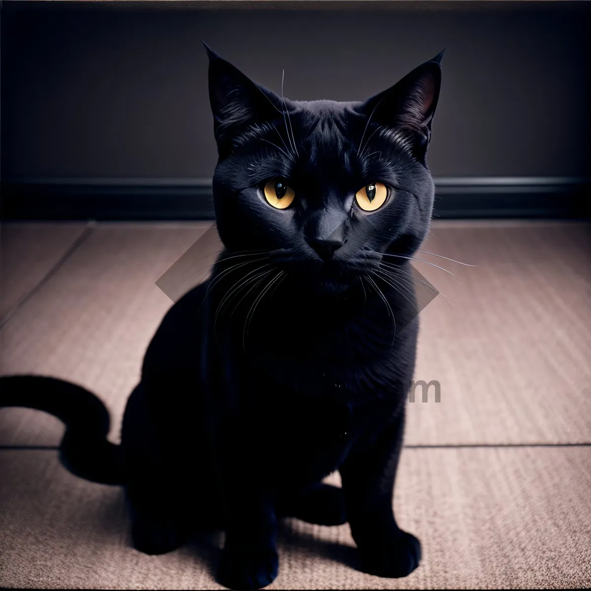 Picture of Curious Kitty with Fluffy Gray Fur