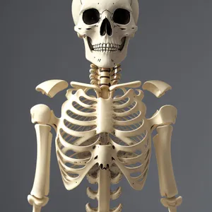 3D Skeleton Baron - Anatomical Spine X-Ray with Ribs