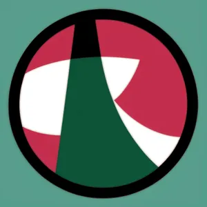 Web Patriot Symbol: Round Flag Button Graphic