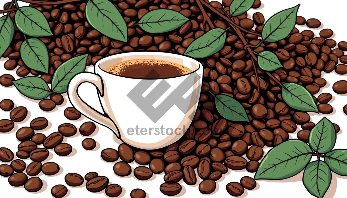 Picture of Hot dark roast coffee in black mug closeup.