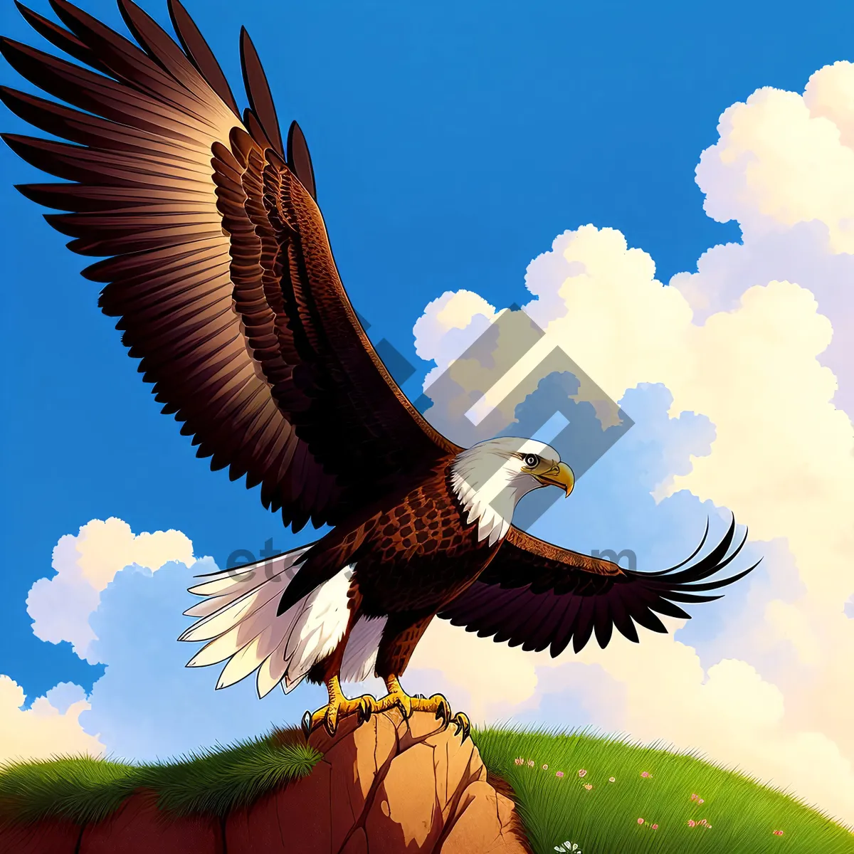 Picture of Bald Eagle Soaring in the Sky