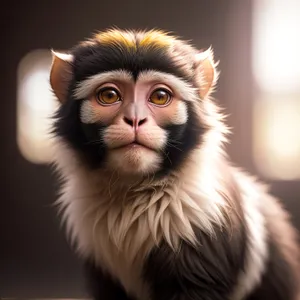 Cute Furry Kitten with Piercing Eyes