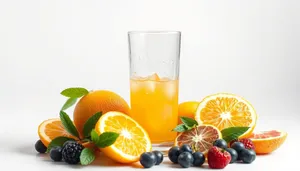 Fresh Orange Juice in Glass Goblet