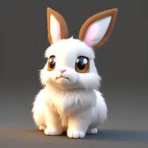 Furry Bunny with Floppy Ears, Easter Pet