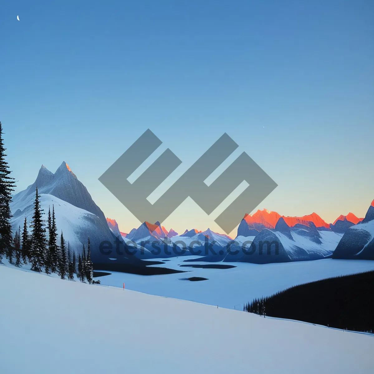 Picture of Winter Wonderland: Majestic Peaks and Glacial Majesty