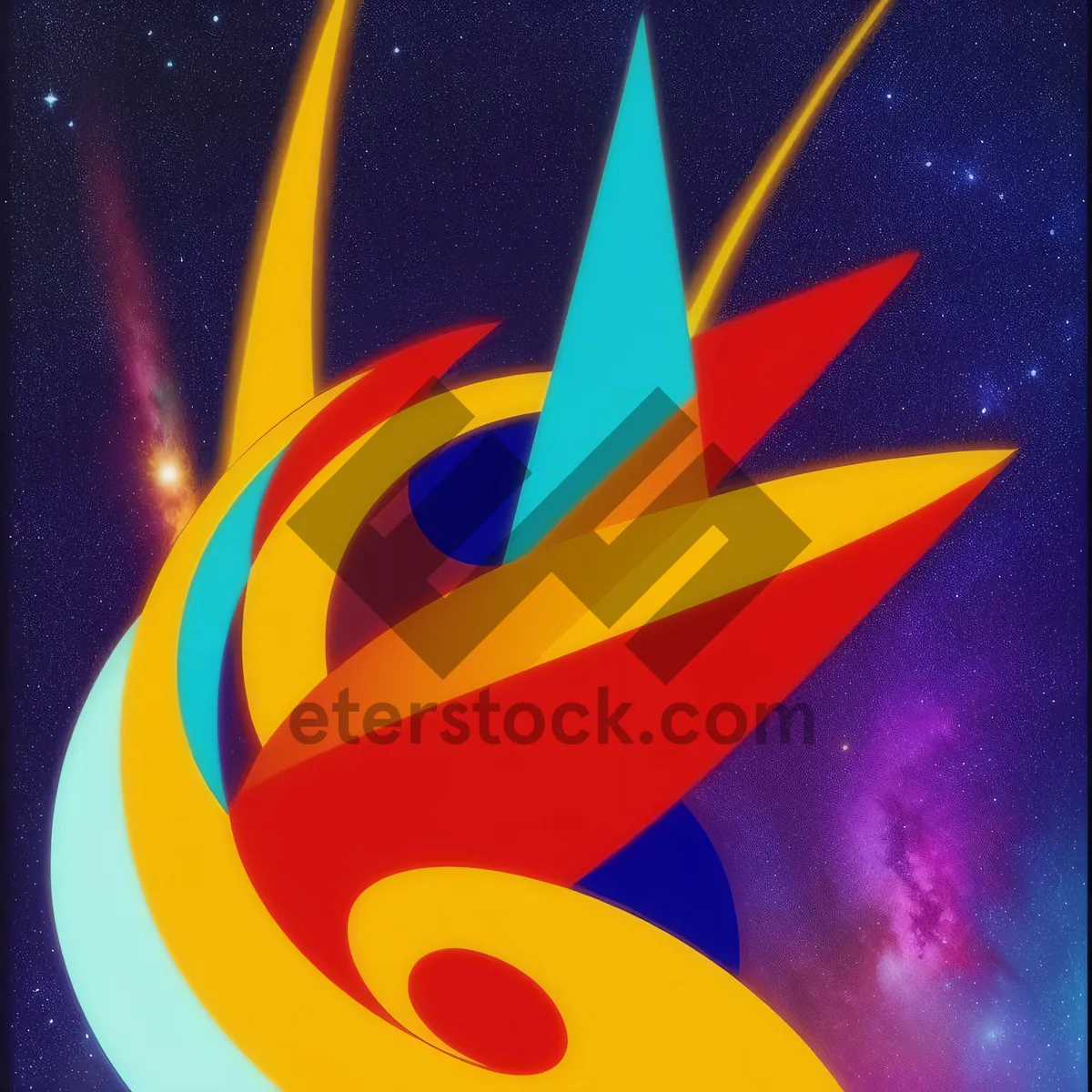 Picture of Vibrant Rainbow Graphic Art Design