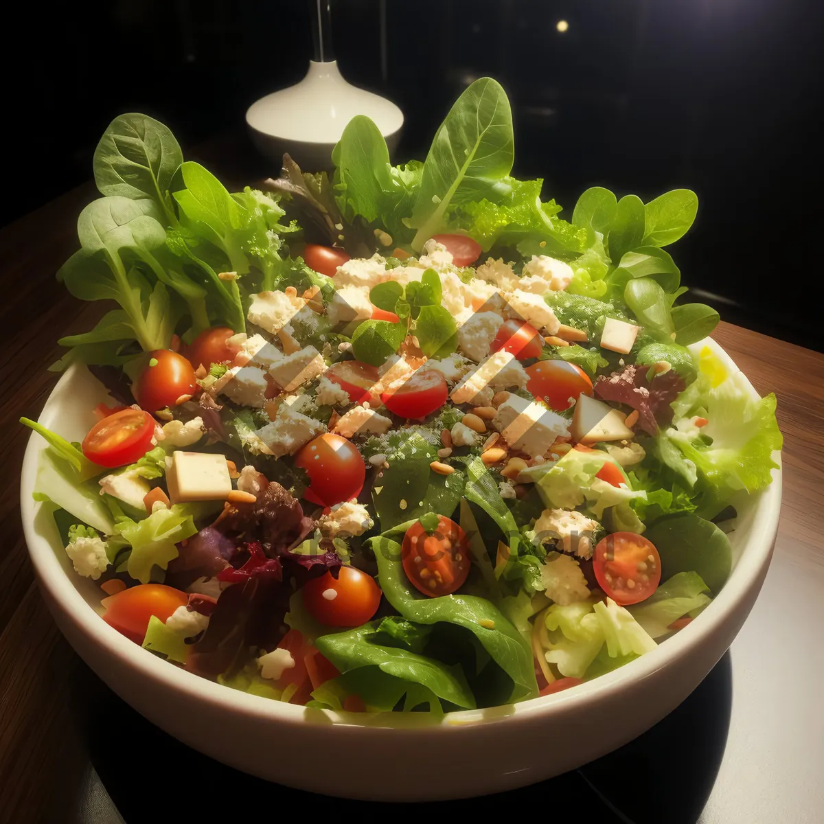 Picture of Fresh Vegetarian Salad Bowl with Berries
