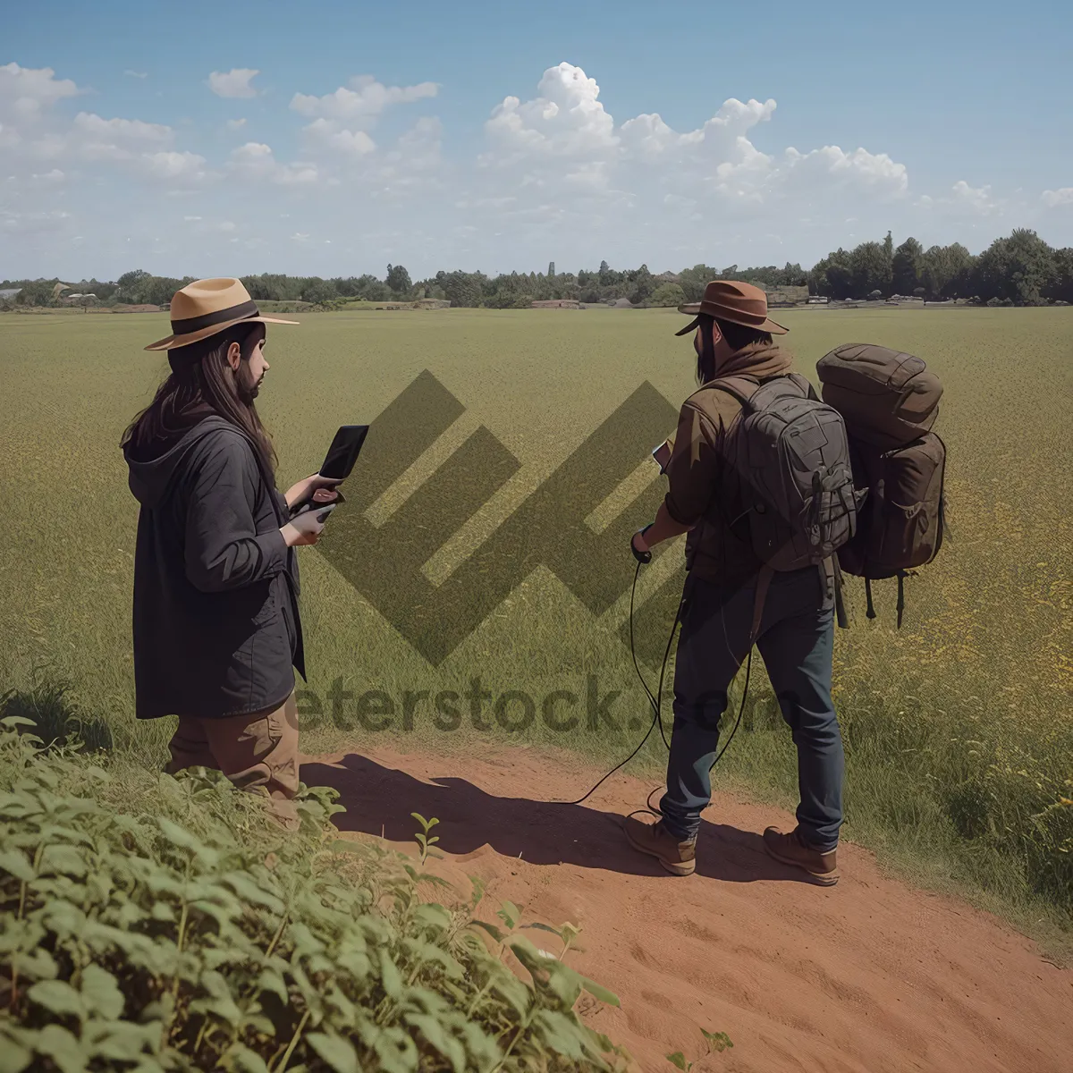 Picture of Outdoor Farmer in Golden Rice Field