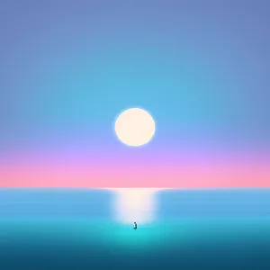 Vibrant Sunset Over Serene Ocean