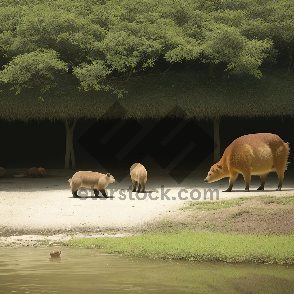 Picture of Lush Grazing Herd on Rural Meadow