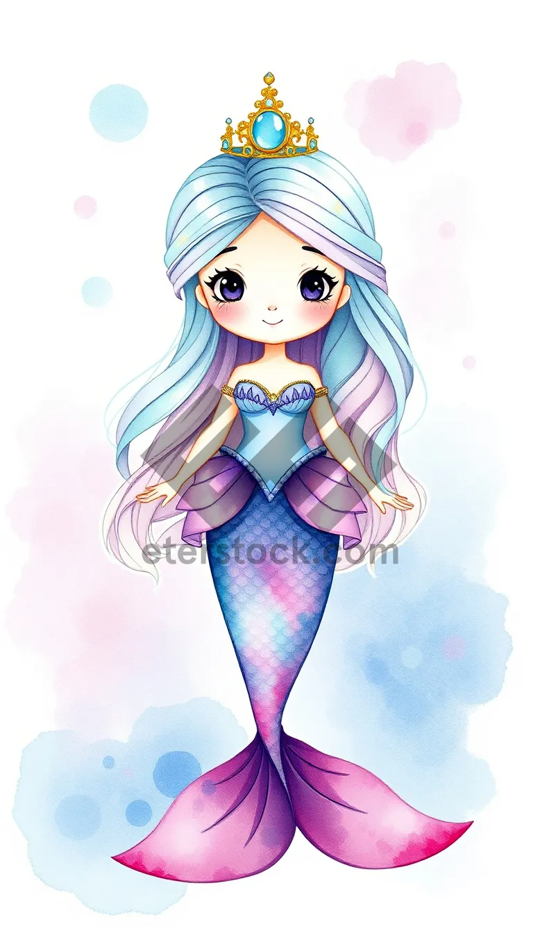 Picture of Princess cartoon clip art drawing.
