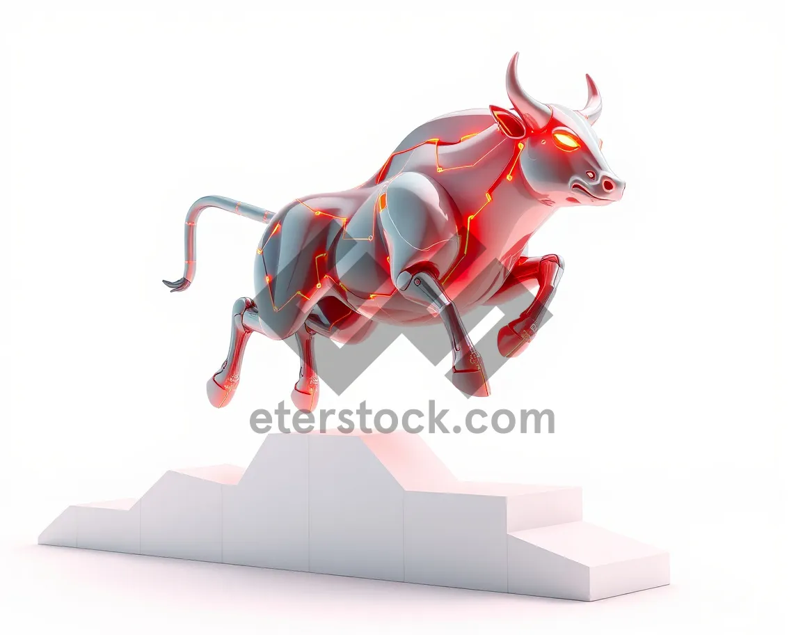 Picture of Businesswoman Cartoon Character in 3D Render