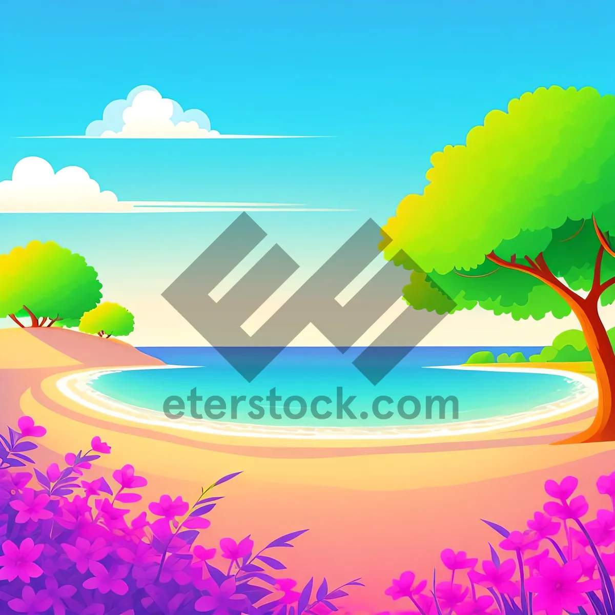 Picture of Vibrant Summer Sky Graphic Art