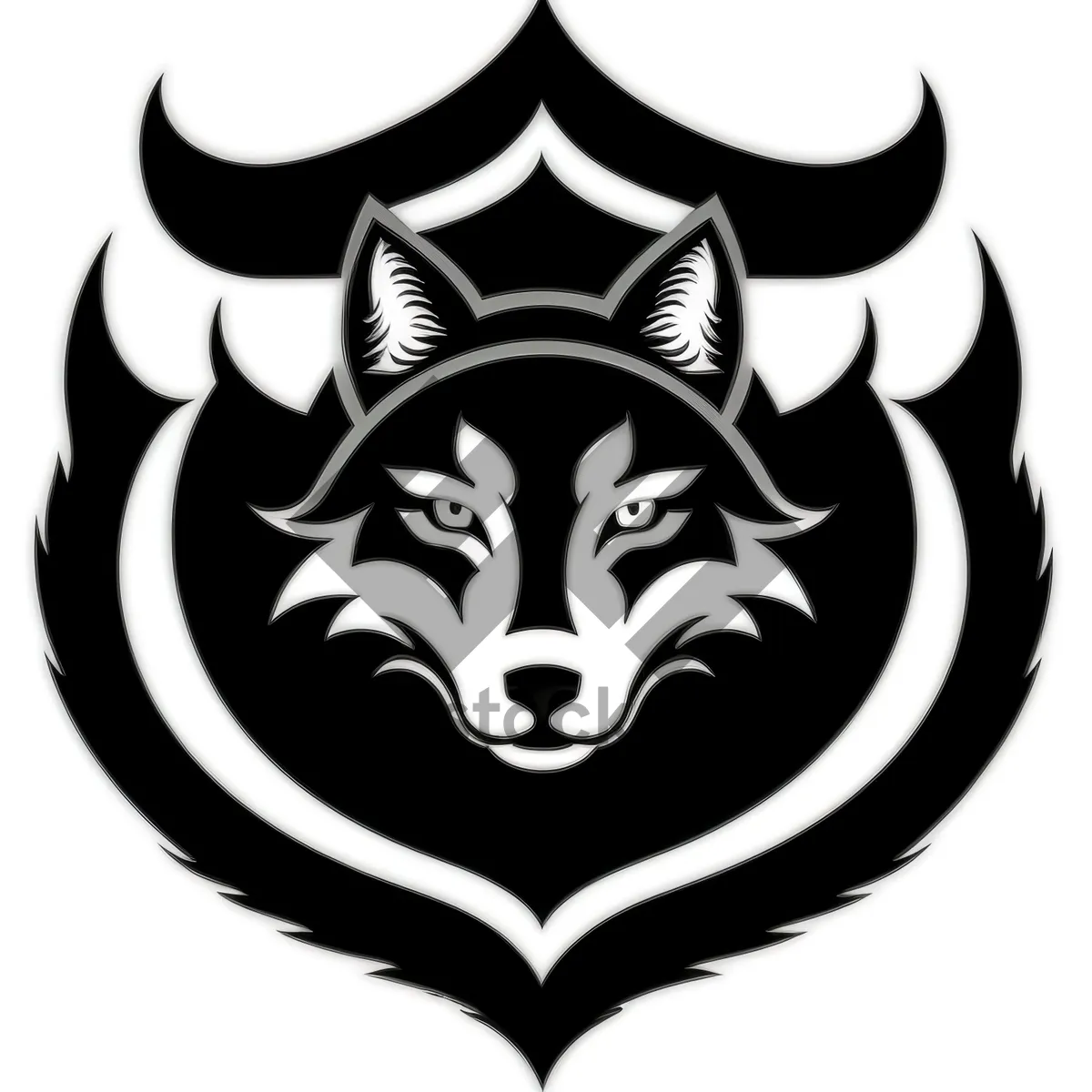 Picture of Black Heraldic Symbol Graphic Design Icon