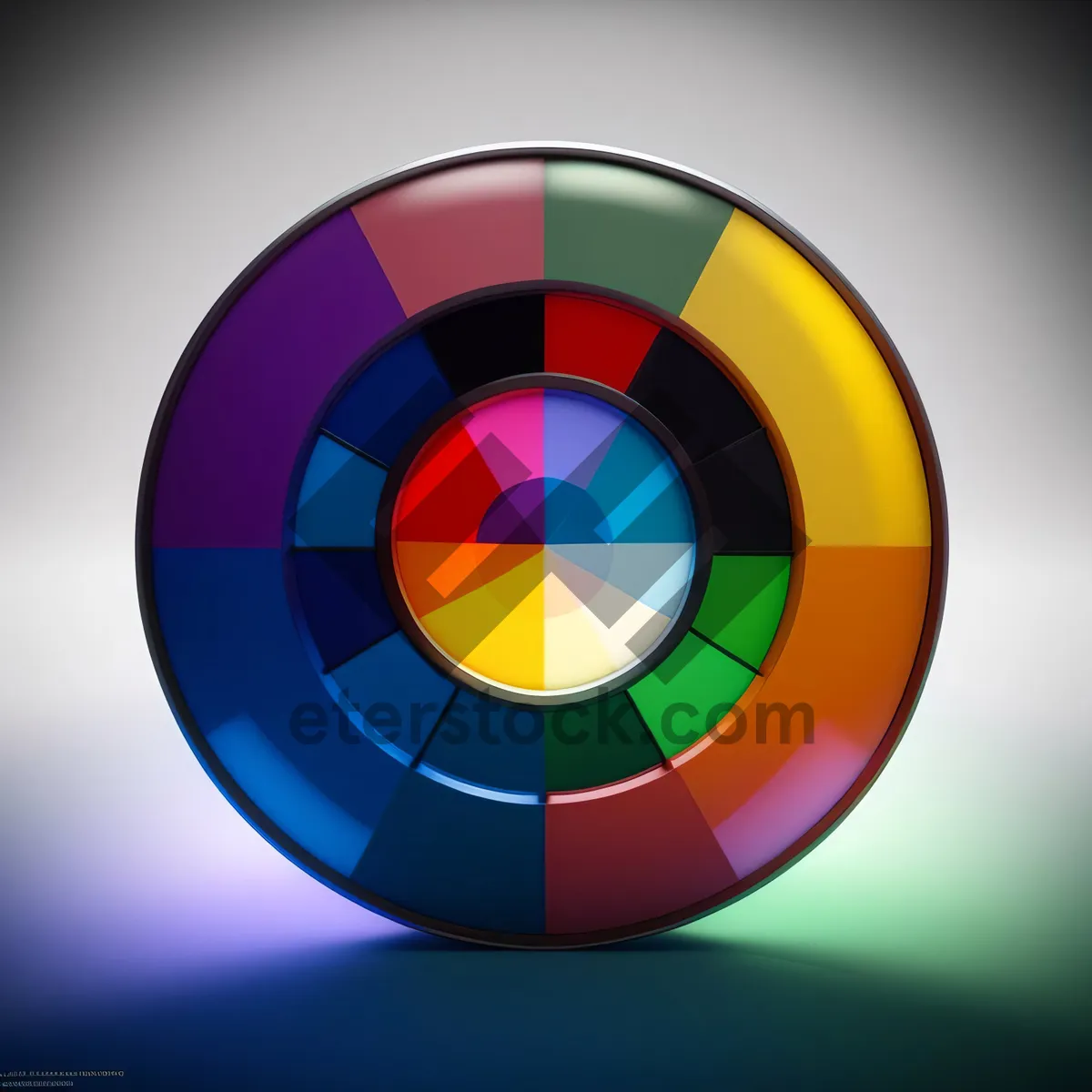 Picture of Vibrant Circle Glass Web Buttons Set