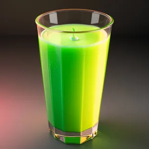 Refreshing Lemonade in Glass with Ice and Fruit Slice