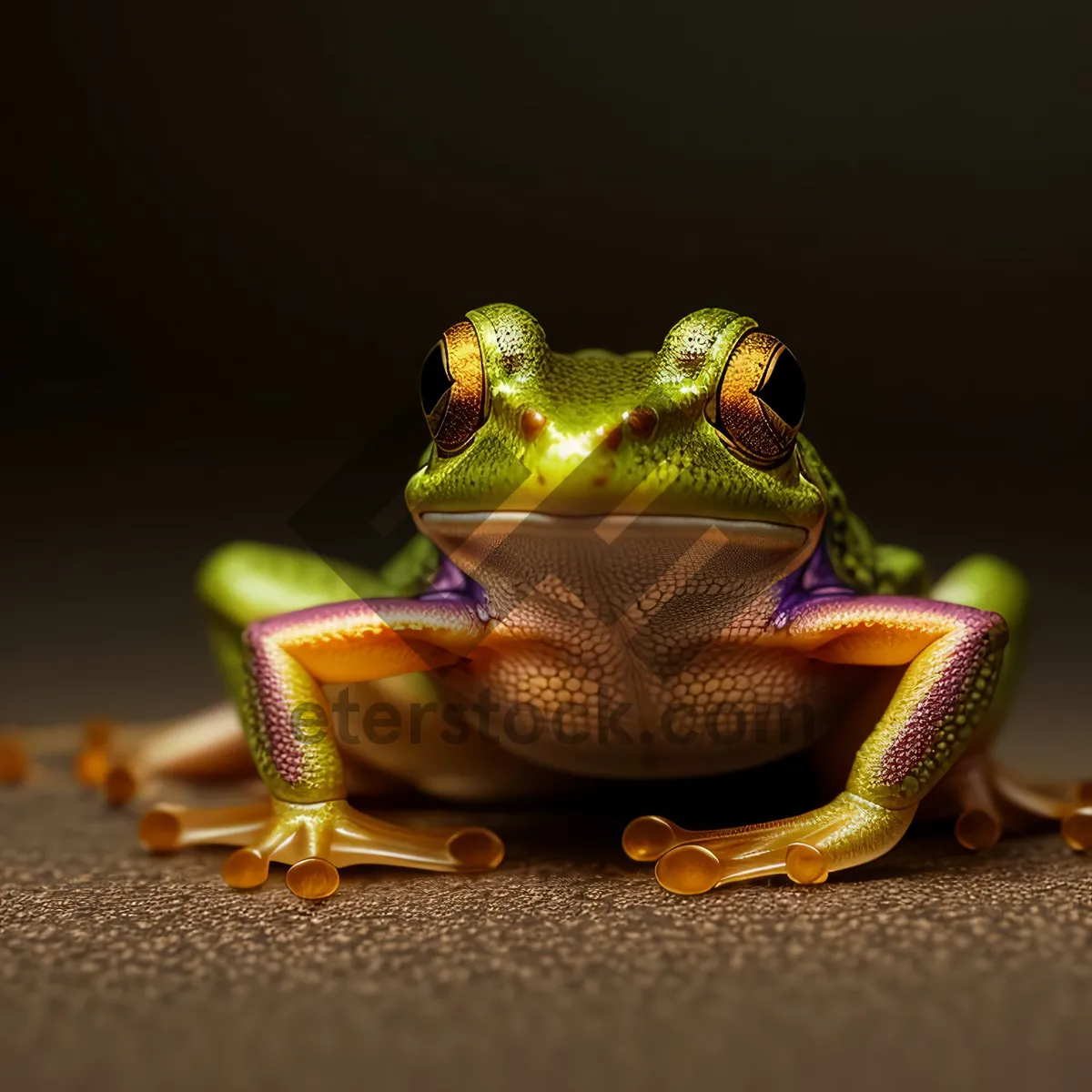 Picture of Vibrant-eyed Tree Frog perched on branch