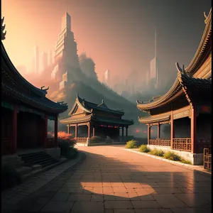 Exquisite Eastern Pagoda: Symbolizing Ancient Asia